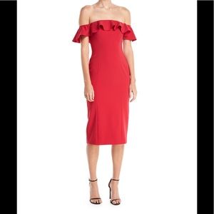 Jay Godfrey Rollins Off-the-Shoulder Ruffle Cocktail Dress